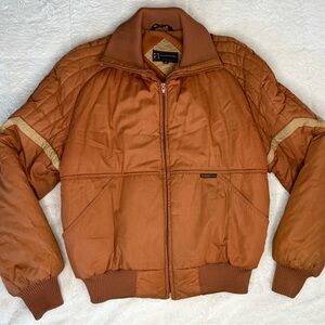 Vintage Members Only Jacket Size 42 Rust Made in Hong Kong 80s Bomber